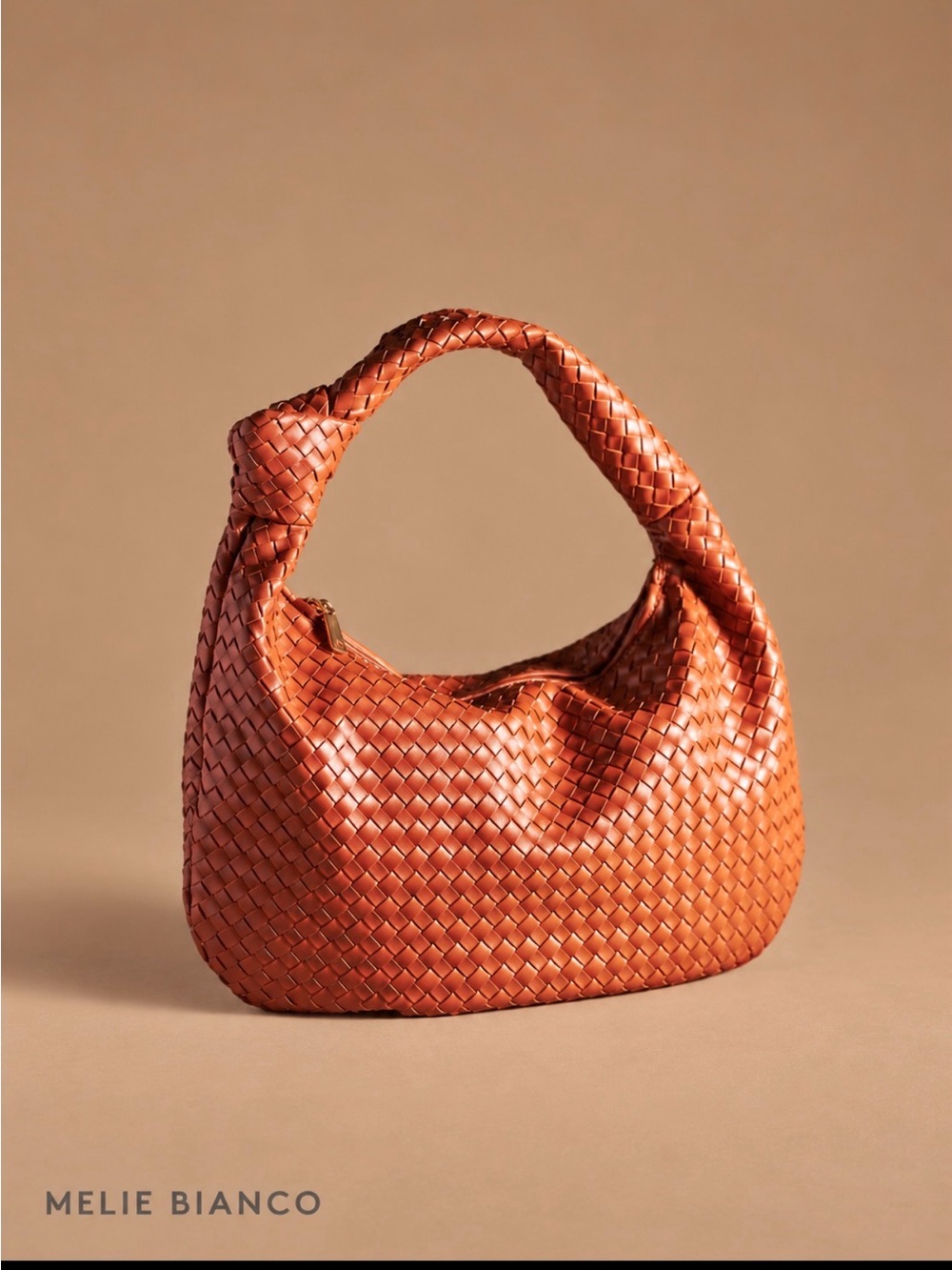 NWOT Anthropologie by Melie Bianco The Brigitte Satchel Bag Woven Hobo Purse